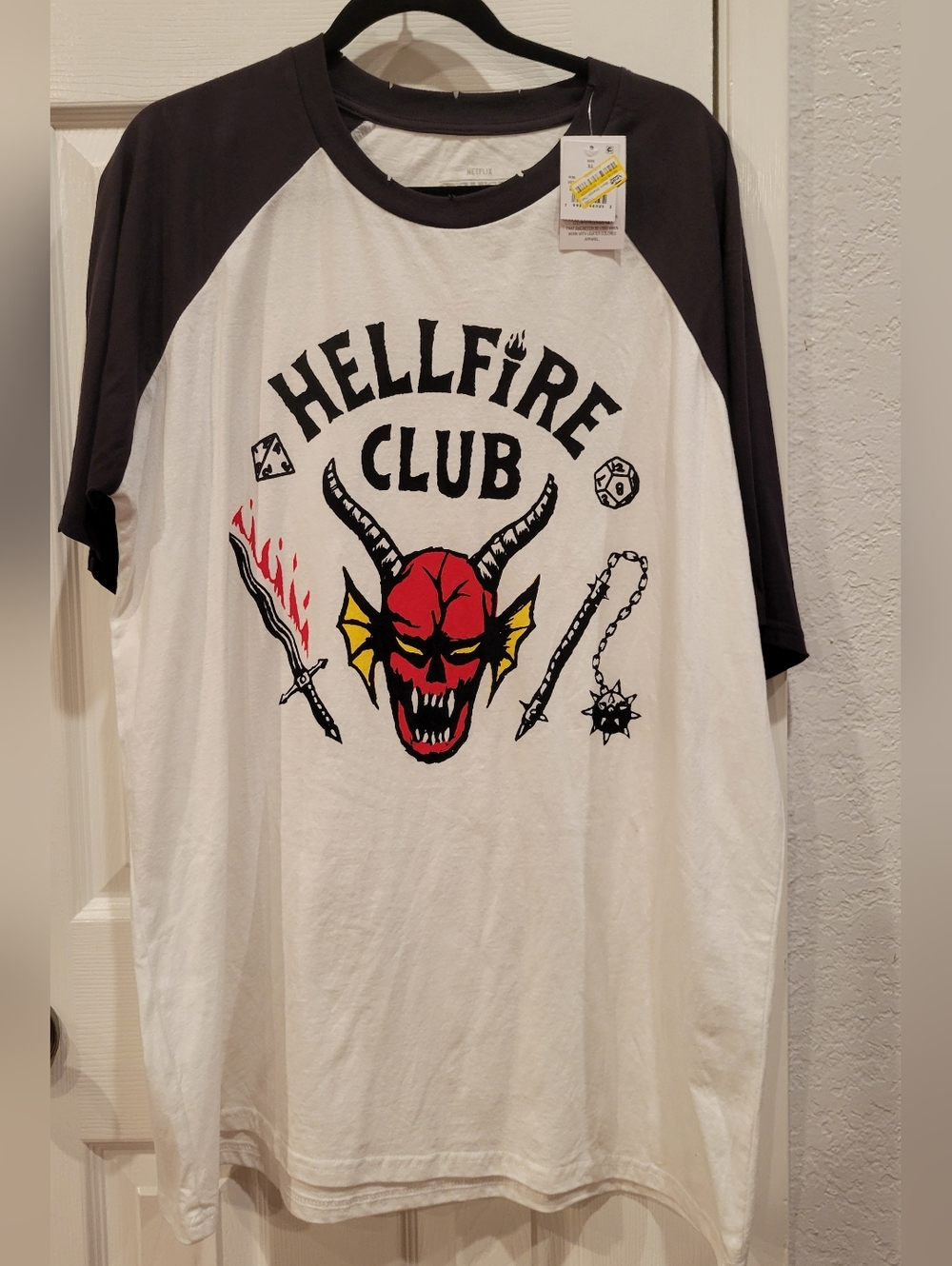 Netflix Stranger Things Tee in White and Black